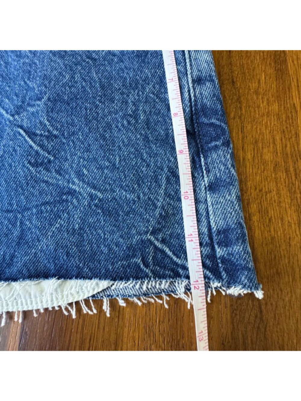 MOTHER Fun Dip Micro Mini Denim Skirt Womens 25 NWT Raw Hem Snap Crackle Pop NEW - Picture 15 of 16